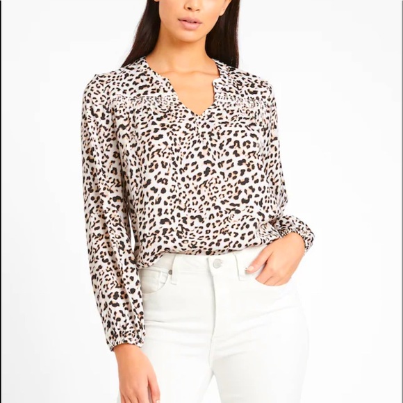 Banana Republic Tops - Banana Republic Long Sleeve Cheetah Print Blouse